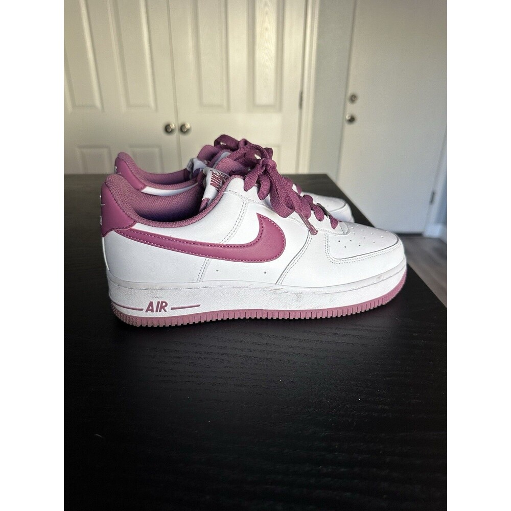 Nike Air Force 1 '07 Shoes White Bordeaux DH7561-101Mens Size 6.5 / Womens Sz 8